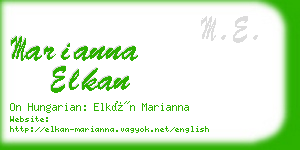 marianna elkan business card